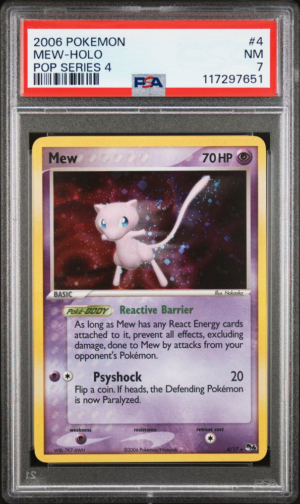 Mew-Holo #4 2006 Pokemon Pop Series 4 PSA 7 Pop Series 4
