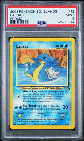 Lapras #12 2001 Pokemon Southern Islands Promo PSA 9 Promo