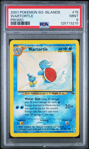Wartortle #15 2001 Pokemon Southern Islands Promo PSA 9 Promo