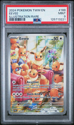 Eevee #188 2024 Pokemon Twm En-Twilight Masquerade PSA 9 IR a