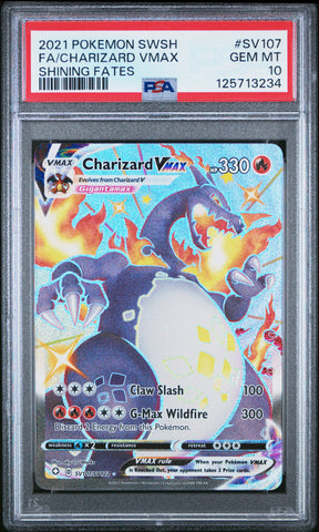 Charizard Vmax #SV107 2021 Pokemon Sword & Shield Shining Fates PSA 10