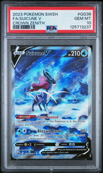 Suicune V #GG38 2023 Pokemon Sword And Shield Crown Zenith PSA 10