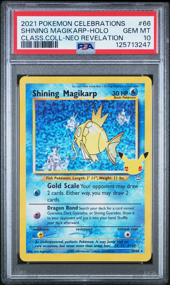 Shining Magikarp-Holo #66 2021 Pokemon Celebrations Classic Collection PSA 10