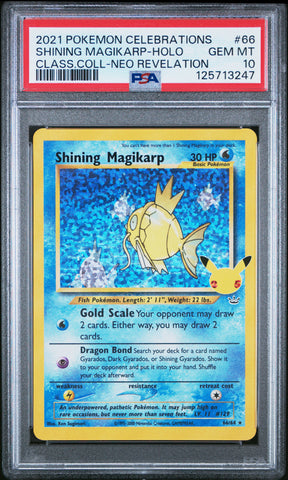 Shining Magikarp-Holo #66 2021 Pokemon Celebrations Classic Collection PSA 10