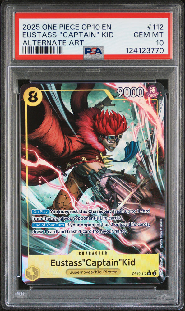 Eustass "Captain" Kid #112 2025 One Piece Op10-Royal Blood PSA 10 Alternate Art