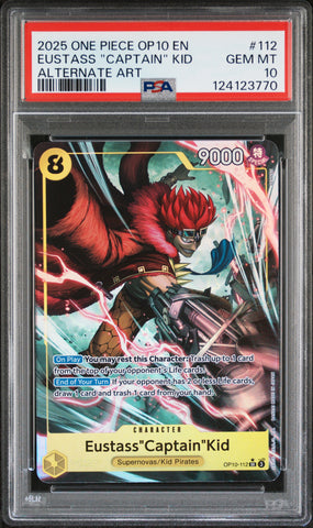 Eustass "Captain" Kid #112 2025 One Piece Op10-Royal Blood PSA 10 Alternate Art