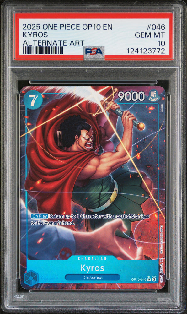 Kyros #046 2025 One Piece Op10-Royal Blood PSA 10 Alternate Art