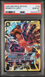 Monkey D. Luffy #118 2025 One Piece Op10-Royal Blood PSA 10 b