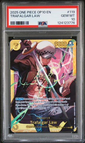 Trafalgar Law #119 2025 One Piece Op10-Royal Blood PSA 10