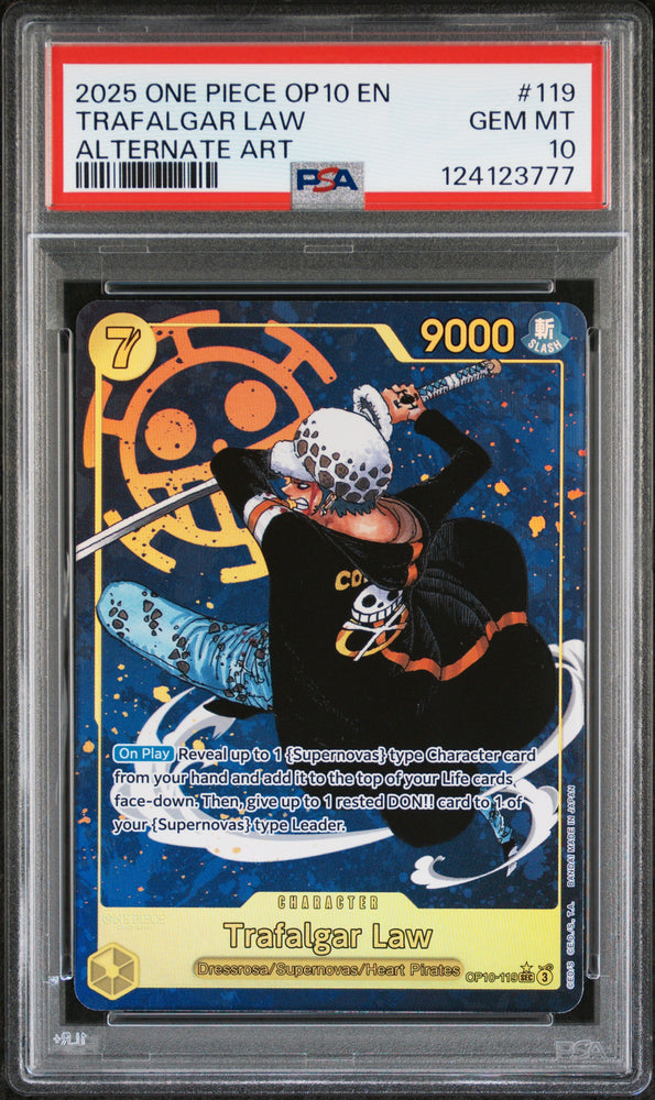 Trafalgar Law #119 2025 One Piece Op10-Royal Blood PSA 10 Alternate Art