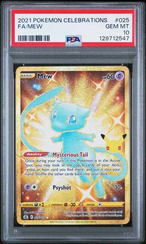Mew #025 2021 Pokemon Celebrations PSA 10