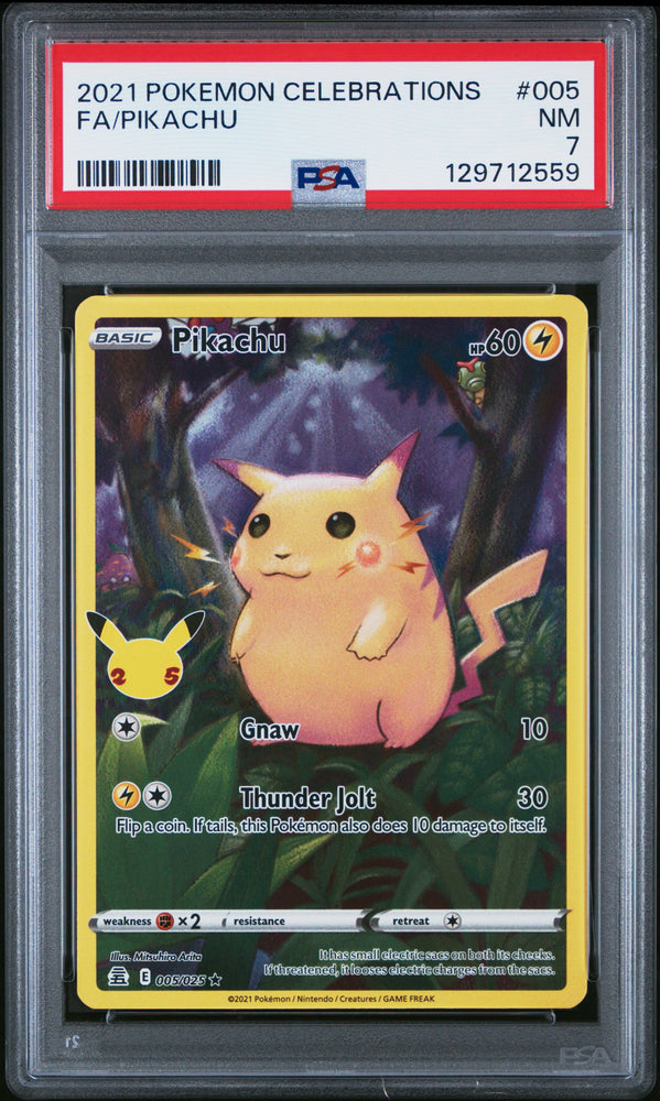 Pikachu #005 2021 Pokemon Celebrations PSA 7 c