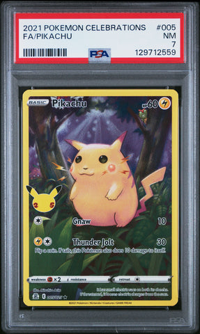 Pikachu #005 2021 Pokemon Celebrations PSA 7 c