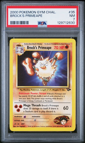 Brock'S Primeape #35 2000 Pokemon Gym Challenge PSA 7