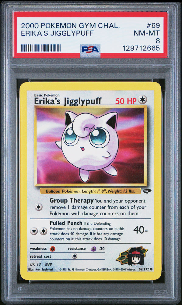 Erika's Jigglypuff #69 2000 Pokemon Gym Challenge PSA 8