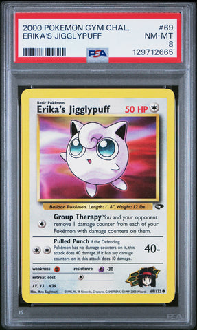 Erika's Jigglypuff #69 2000 Pokemon Gym Challenge PSA 8