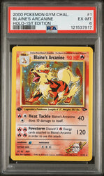 Blaine's Arcanine #1 2000 Pokemon Gym Challenge PSA 6 Holo-1st Edition