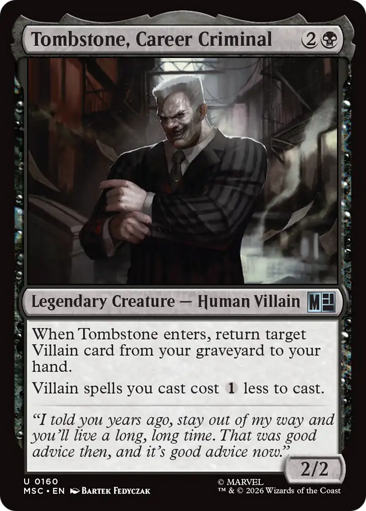 Tombstone, Career Criminal (0160) (Surge Foil) [Marvel Super Heroes Commander]