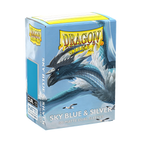 Dragon Shield: Standard 100ct Sleeves - Sky Blue & Silver (Dual Matte)