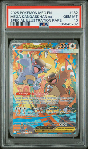 Mega Kangaskhan Ex #182 2025 Pokemon Meg En-Mega Evolution PSA 10 SIR