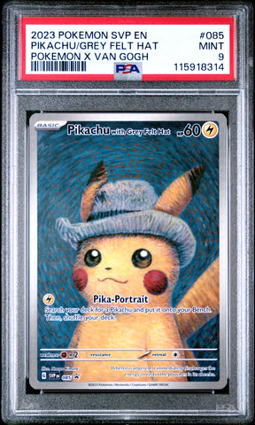 Pikachu/Grey Felt Hat #085 2023 Pokemon Svp En-Sv Black Star Promo PSA 9