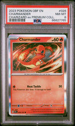 Charmander #026 2023 Pokemon Obf En-Obsidian Flames PSA 8