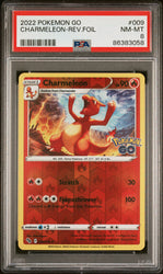 Charmeleon-Rev.Foil #009 2022 Pokemon Go PSA 8