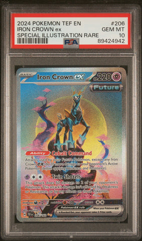 Iron Crown Ex #206 2024 Pokemon Tef En-Temporal Forces PSA 10