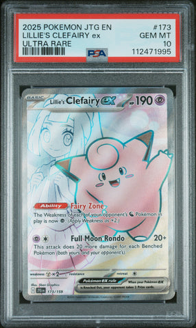 Lillie'S Clefairy Ex #173 2025 Pokemon Jtg En-Journey Together PSA 10