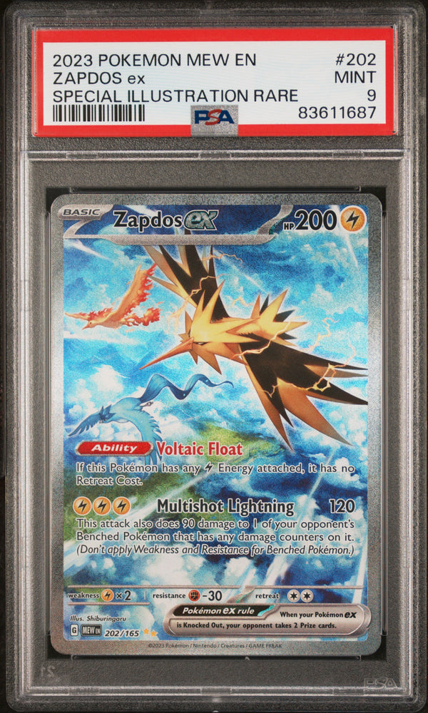 Zapdos Ex #202 2023 Pokemon Mew En-151 PSA 9