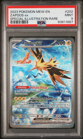 Zapdos Ex #202 2023 Pokemon Mew En-151 PSA 9