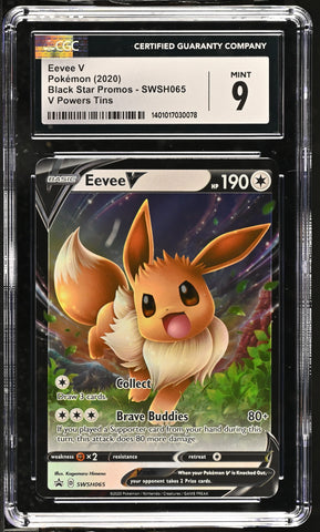 Eevee V #SWSH065 2020 Black Star Promos CGC 9