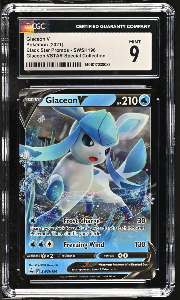 Glaceon V #SWSH196 2021 Black Star Promos CGC 9