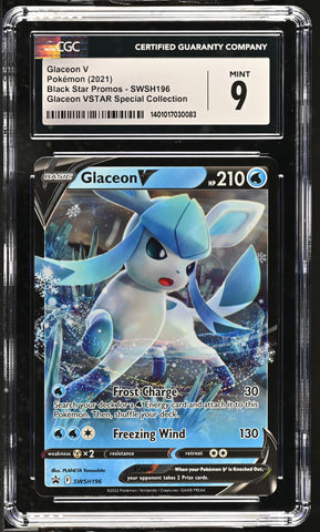 Glaceon V #SWSH196 2021 Black Star Promos CGC 9