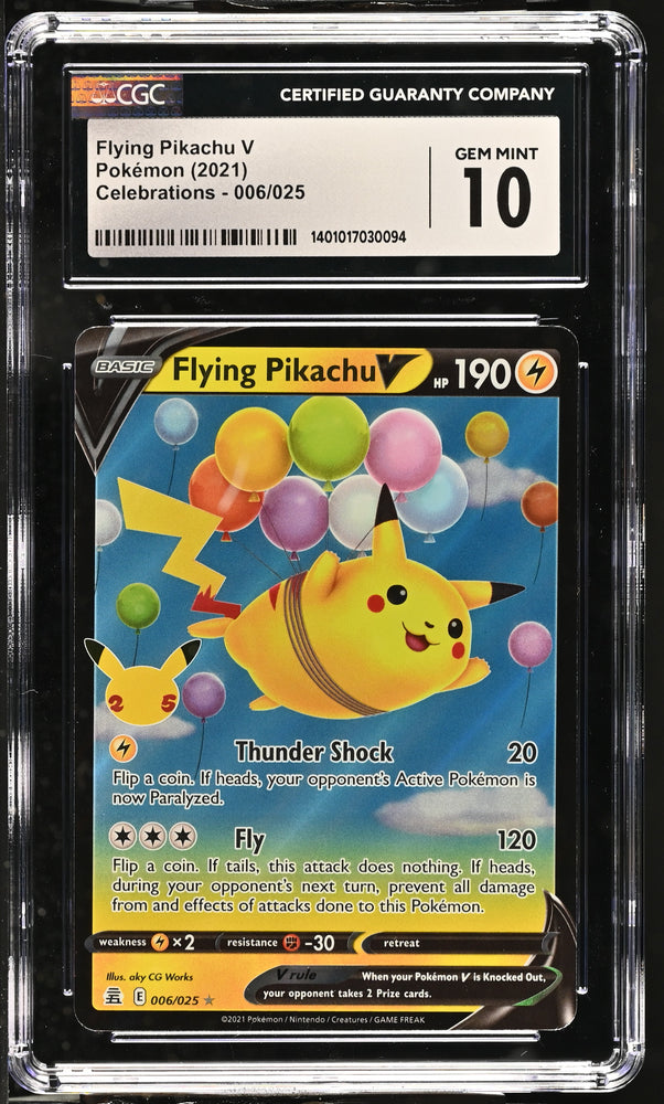 Flying Pikachu V #006/025 2021 Celebrations CGC 10