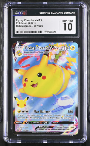 Flying Pikachu VMAX #007/025 2021 Celebrations CGC 10