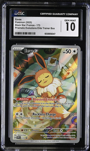 Eevee #173 2025 Black Star Promos CGC 10 b