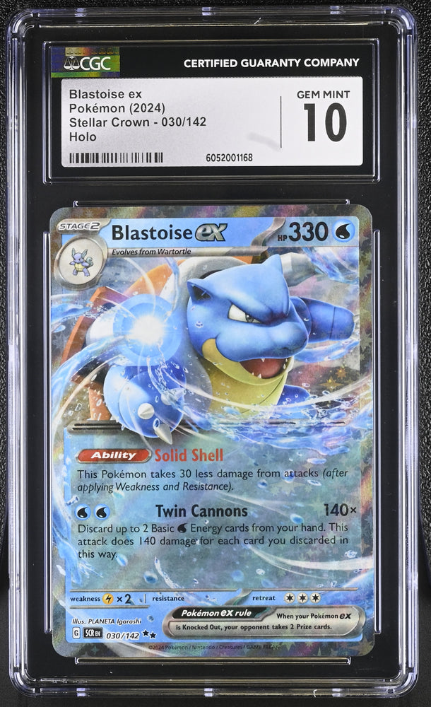 Blastoise ex #030/142 2024 Stellar Crown CGC 10