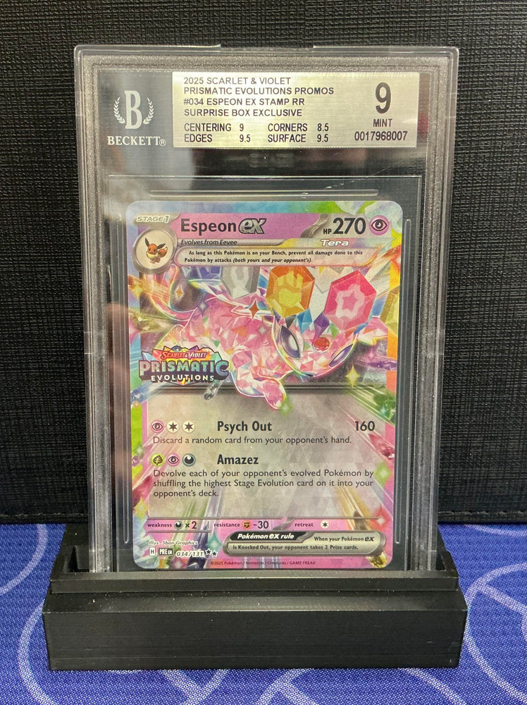 Espeon ex STAMP #034 2025 Pokemon Scarlet and Violet Promos BGS 9.0