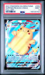 Surfing Pikachu Vmax #009 2021 Pokemon Celebrations PSA 9