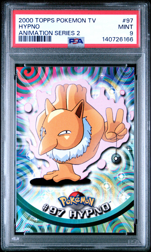Hypno #97 2000 Topps Pokemon Tv Animation Series 2 PSA 9