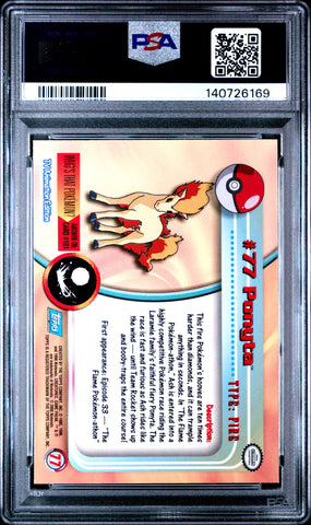 Ponyta #77 2000 Topps Pokemon Tv Animation Series 2 PSA 8