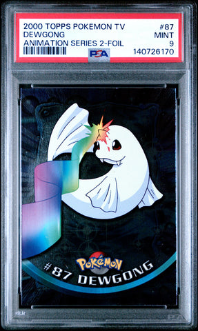 Dewgong #87 2000 Topps Pokemon Tv Animation Series 2 PSA 9