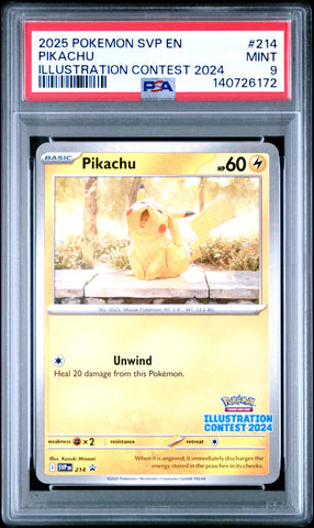 Pikachu #214 2025 Pokemon Svp En-Sv Black Star Promo PSA 9