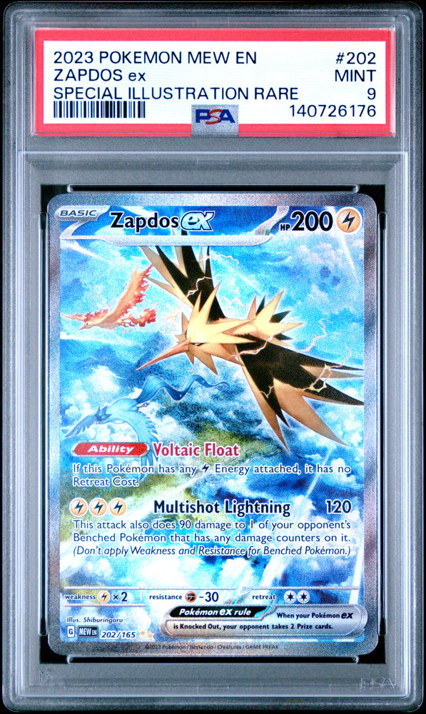 Zapdos Ex #202 2023 Pokemon Mew En-151 PSA 9 b