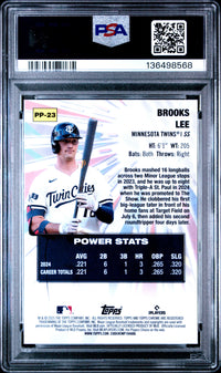 Brooks Lee #PP23 2025 Topps Chrome Power Players PSA 10