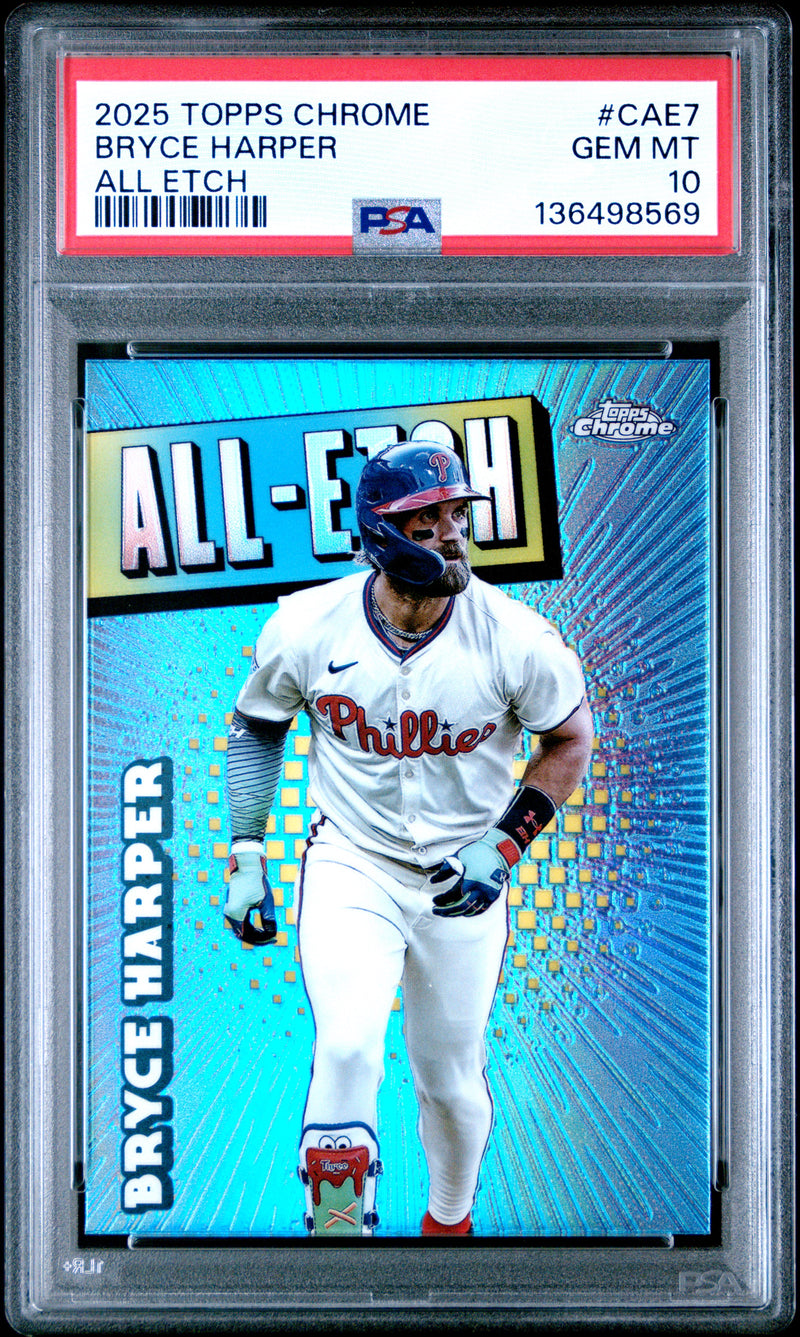 Bryce Harper #CAE7 2025 Topps Chrome All Etch PSA 10