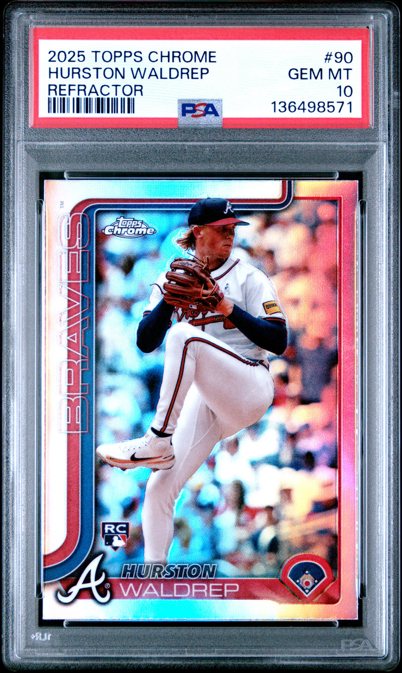 Hurston Waldrep #90 2025 Topps Chrome PSA 10