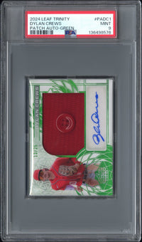 Dylan Crews #PADC1 2024 Leaf Trinity Patch Autographs PSA 9