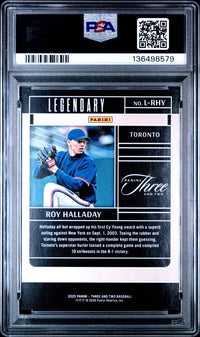 Roy Halladay #L-RHY 2025 Panini Three And Two Legendary PSA 7